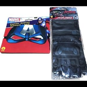 Captain America Eye Mask and Gloves